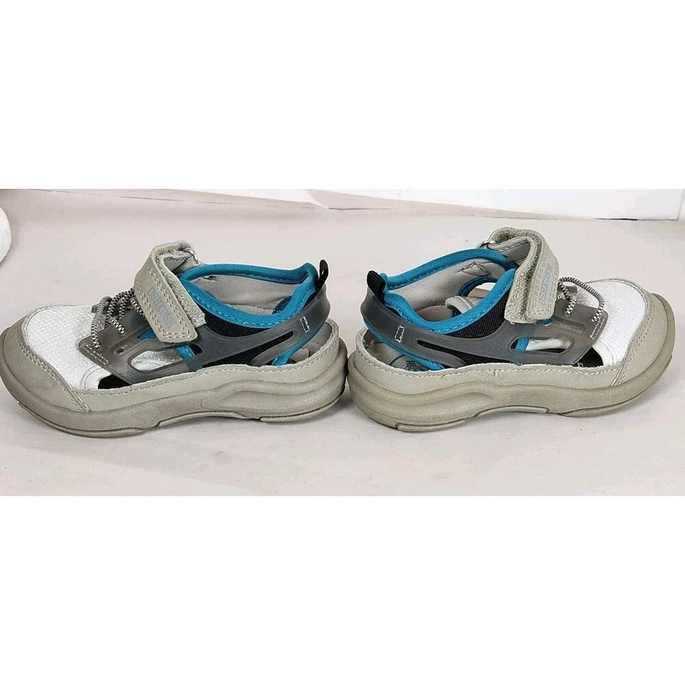 Osh Kosh B'gosh Sport Sandals Toddler Boys 7M Closed Bump Toe Washable Blue Gray